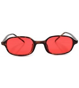 Rectangular Vintage Old 80s 90s Indie Hip Rectangle Sunglasses - Tortoise / Purple - CQ18ECEI96I $24.02