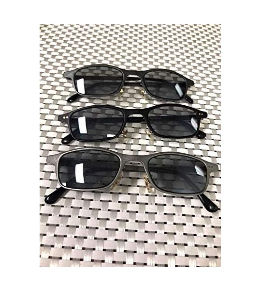 Goggle Sunglasses for Men Small Stylish Trendy Metal Rectangular Frame Durable - Metal Silver Frame/ Black Lens - CM18M5S4K2G...