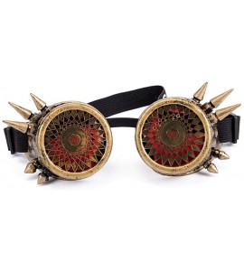 Goggle Barbed Wire Steampunk Goggles Kaleidoscope Rave Glasses Vintage Punk Gothic Cosplay - Brass-red Lens-26 - CO18HRAD759 ...