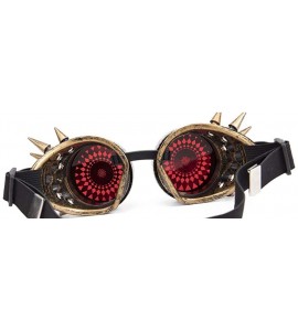 Goggle Barbed Wire Steampunk Goggles Kaleidoscope Rave Glasses Vintage Punk Gothic Cosplay - Brass-red Lens-26 - CO18HRAD759 ...