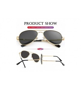 Aviator Polarized Aviator Sunglasses for Men Women Vintage Round Metal Sun Glasses 100% UV400 Protection - CX18SHS6DYK $40.91