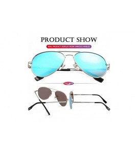 Aviator Polarized Aviator Sunglasses for Men Women Vintage Round Metal Sun Glasses 100% UV400 Protection - CX18SHS6DYK $40.91