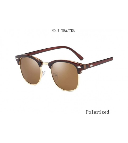 Rimless 2019 New Fashion Semi Rimless Polarized Sunglasses Men Women Brand Designer A2 - C7 - C718XAI0ASG $18.06