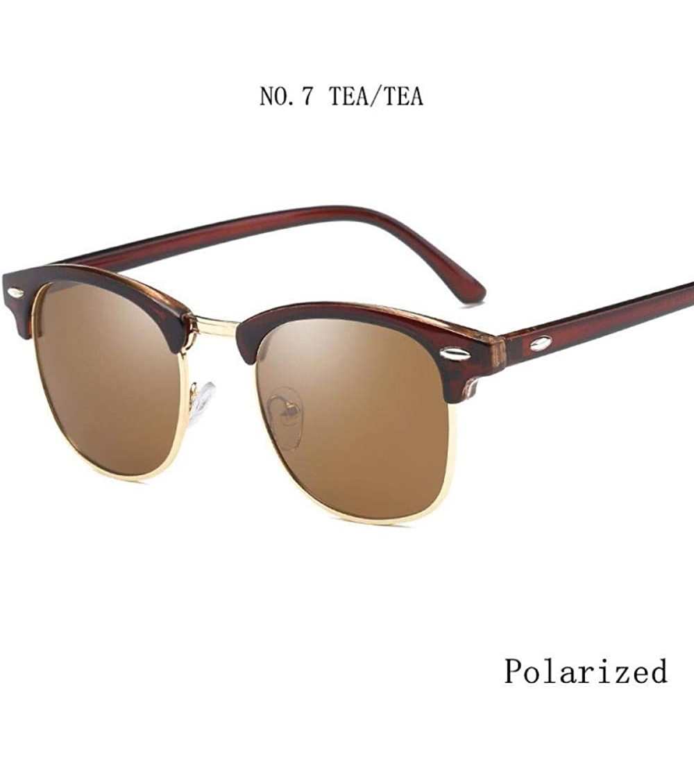 Rimless 2019 New Fashion Semi Rimless Polarized Sunglasses Men Women Brand Designer A2 - C7 - C718XAI0ASG $18.06
