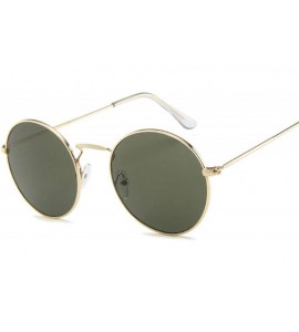 Shield Round Sunglasses Women Brand Designer Sun Glasses Female Fashion Summer Feminino - Goldblue - CC198A0ESLZ $62.66