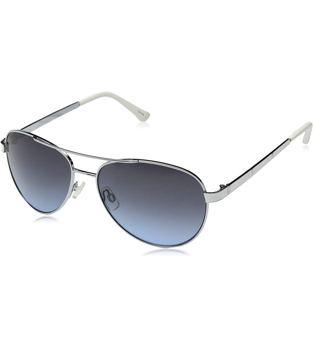 Aviator Women's U542 Aviator Sunglasses - 58 mm - Silver/White - CM1296VOVMX $48.17