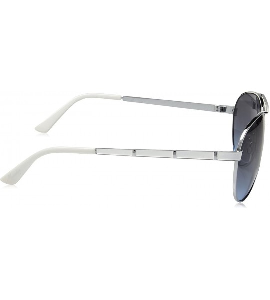 Aviator Women's U542 Aviator Sunglasses - 58 mm - Silver/White - CM1296VOVMX $48.17