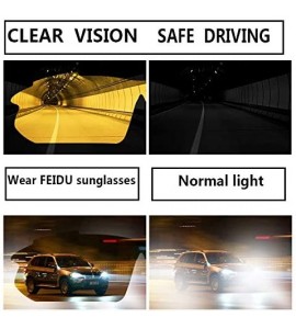 Square Night Vision Glasses for Driving - HD night driving glasses anti glare polarized mens women glasses - CY192O7YD8E $25.76