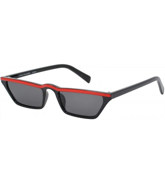 Oval Vintage Cateye 90's Sunglasses for Women Small Retro Glasses UV400 - P Red - CY18W9ML6EI $18.62