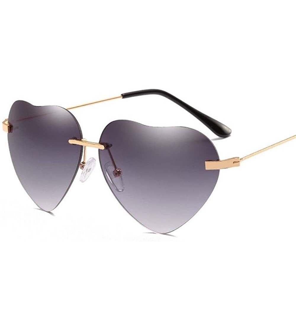 Aviator Retro Men Women Sunglasses Metal Heart Lovely Aviator Style Glasses Eyewear - Purple - CP18D6SN0HA $34.23
