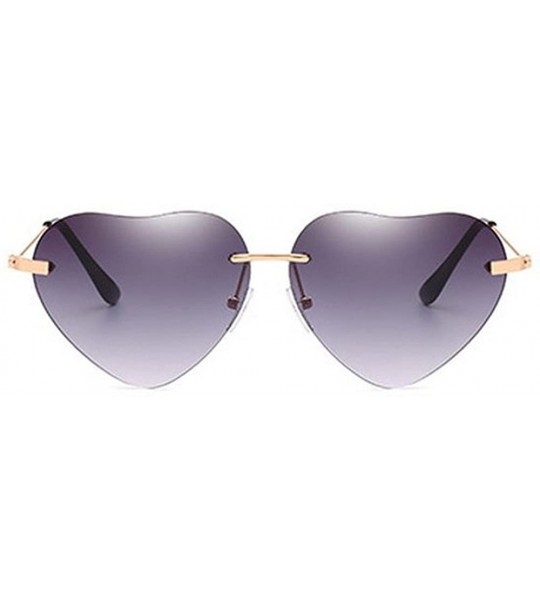 Aviator Retro Men Women Sunglasses Metal Heart Lovely Aviator Style Glasses Eyewear - Purple - CP18D6SN0HA $34.23