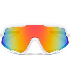 Oversized Women Sport Sunglasses Oversized Rainbow Sunglasses Driving Cycling With UV 400 Protection - CV18X7UQKMN $41.88