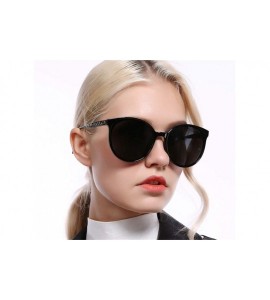 Round Women Polarized Sunglasses Retro Round Eyewear Full Rimmed Protection Anti-UV for Outing - Red - CM18QZ323OC $21.69