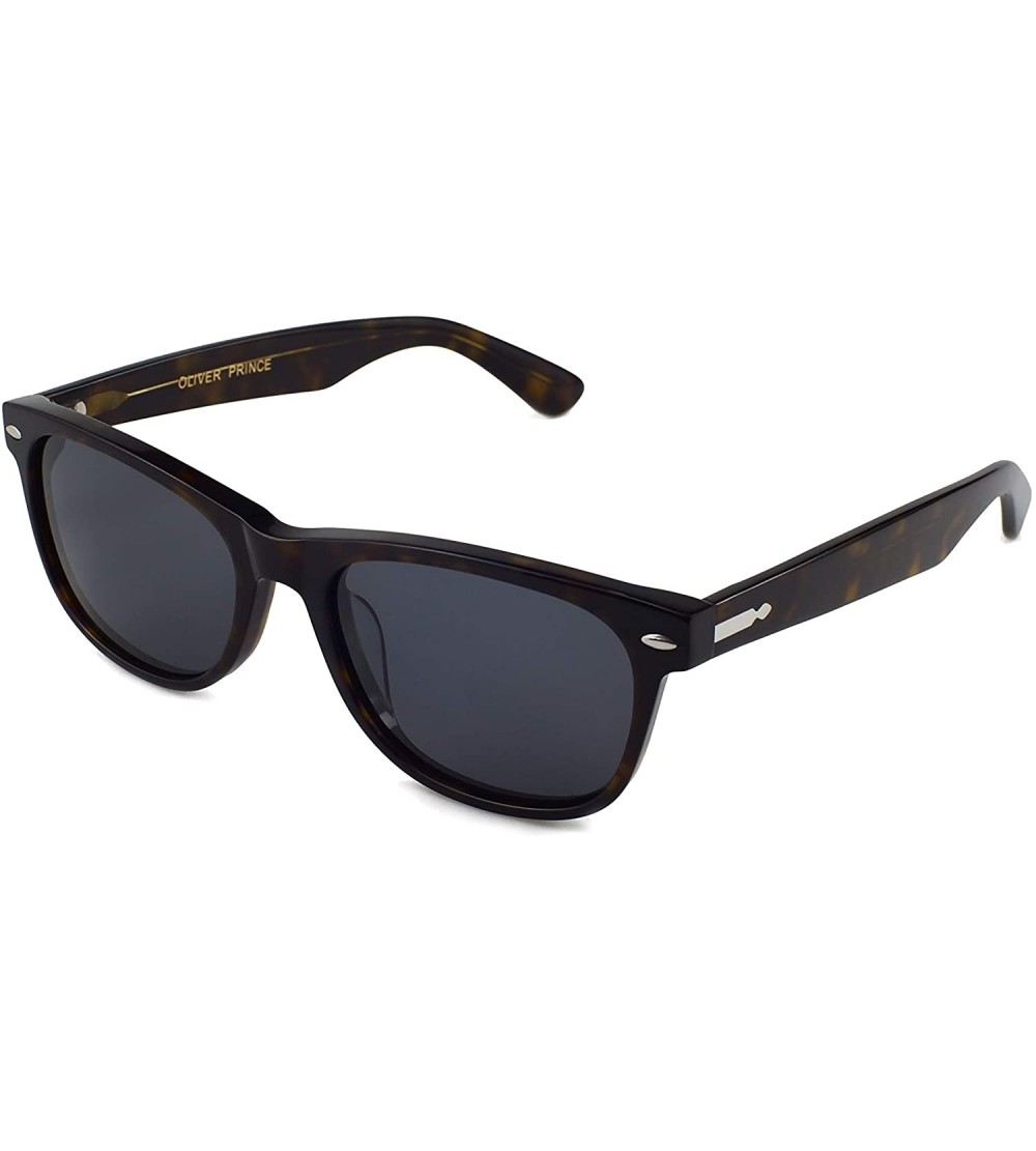 Oval Polarized Sunglasses for unisex adult Vintage Retro Round Mirrored Lens - Black - CW192XWT49L $35.74