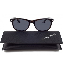 Oval Polarized Sunglasses for unisex adult Vintage Retro Round Mirrored Lens - Black - CW192XWT49L $35.74