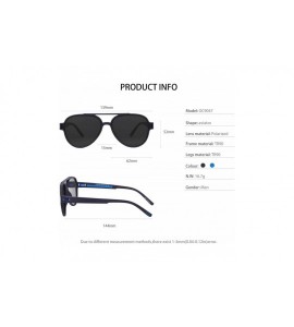 Aviator Aviator Sunglasses with UV Protection for Men TR90 Frame Classis Eyewear Frame Polarized - Blue Blue - CR18WSNLOOM $2...