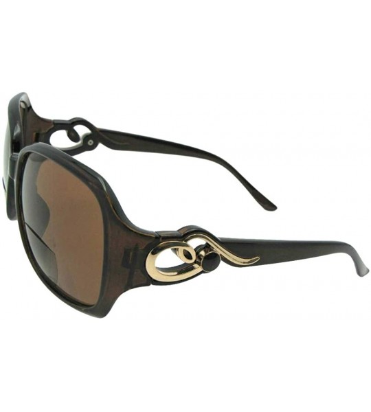 Rectangular Fashion Bifocal Sunglasses For Women B119 - Brown Frame-brown Lenses - CN18DL5D2IM $28.78