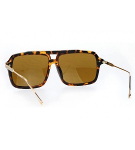 Square Mens Fashion Sunglasses Designer Retro Style Square Frame UV 400 - Brown Tort (Brown) - C8183O7XIRY $23.53