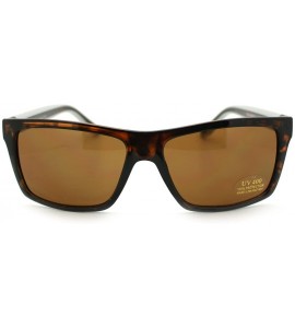 Rectangular Men's Fashion Sunglasses Sporty Casual Rectangular Frame - Tortoise Gray - CP11OGVYXJP $18.28