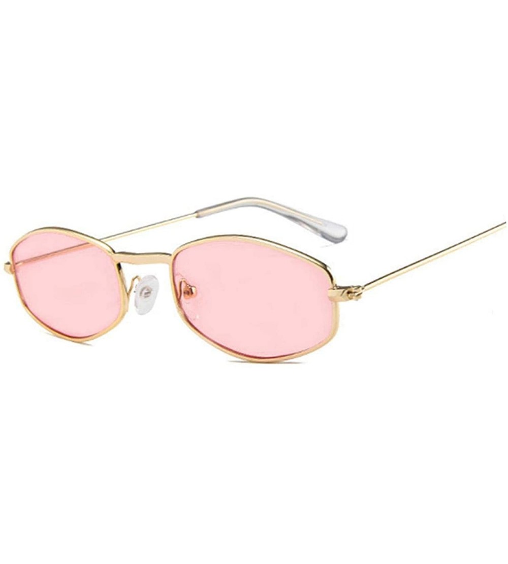 Round Metal Square Small Frame Sunglasses Woman Women Classic Vintage Mercury Ocean Film Fashion Mirror Sun Glasses - CX198ZO...