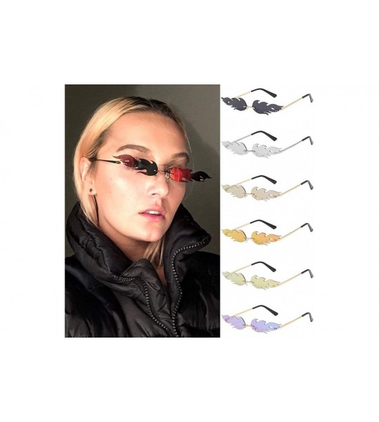 Oversized Women Sunglasses Fashion Vintage Retro Irregular Funny Shape Cat Eye Sunglasses - B - CL190NC955E $19.78