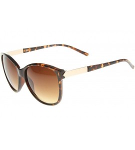 Cat Eye Women's Glam Fashion Metal Temple Oversize Cat Eye Sunglasses 59mm - Tortoise-gold / Amber - CE12I21SIK9 $20.03