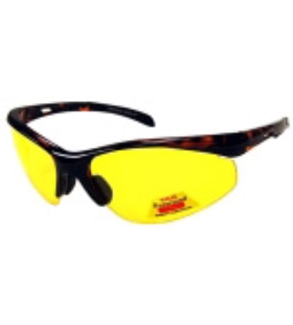 Oversized Polarized Night Driving Sunglasses Aviator Sport Wrap Motorcycle Glasses - Polarized Wrap Tortoise - CY188K6W4NS $2...