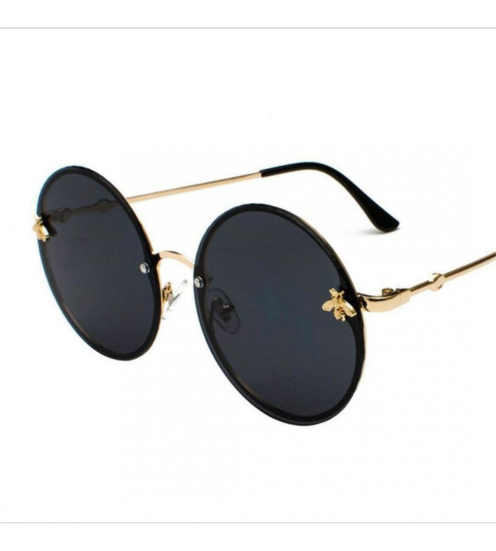 Rimless Round Sunglasses Show A Slim and Well-Matched Pair of Rimless Sunglasses - Black - CS18WTDREXE $54.87