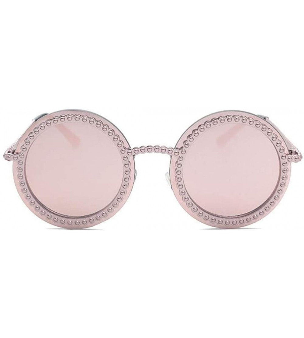 Square Womens Oversized Pearl Rhinestone Sunglasses Stylish Design Eyewear - Pink Reflect1518 - CN18R37CYD0 $25.01