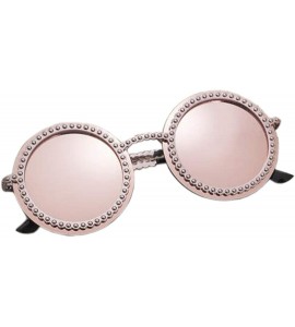 Square Womens Oversized Pearl Rhinestone Sunglasses Stylish Design Eyewear - Pink Reflect1518 - CN18R37CYD0 $25.01