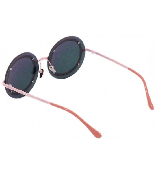 Square Womens Oversized Pearl Rhinestone Sunglasses Stylish Design Eyewear - Pink Reflect1518 - CN18R37CYD0 $25.01