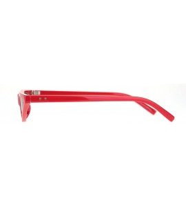 Cat Eye Womens Mod Narrow Triangle Plastic Cat Eye Goth Sunglasses - Red Black - CN18N607O9C $19.41