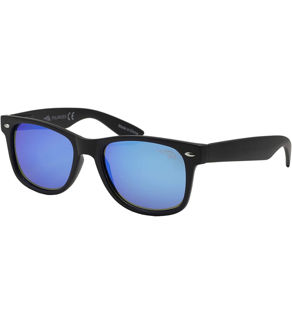 Square Unisex Destin Polarized Wrap Sunglasses - Matte Black - C618MCLWIMD $40.65