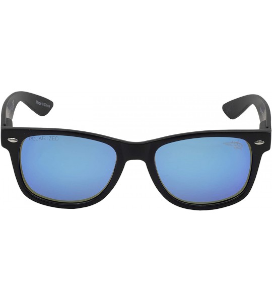 Square Unisex Destin Polarized Wrap Sunglasses - Matte Black - C618MCLWIMD $40.65