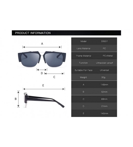 Rimless Fashion Universal Sunglasses Personality Creative High-End Sunglasses New Sunglasses - CU18XMQLQ98 $29.90