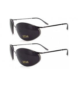 Round 2 Pack or 1 Pack Matrix NEO Metal Wire Frame Glasses Movie Inspired Sunglasses - 2 Pack - CR18MD9NNUH $57.87