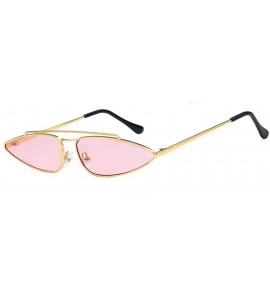 Oversized Sunglasses Fashion Metal Small Frame Teardrop Shaped Cat Eye UV400 Mirror Sun 3 - 5 - CB18YR2CKW4 $18.89