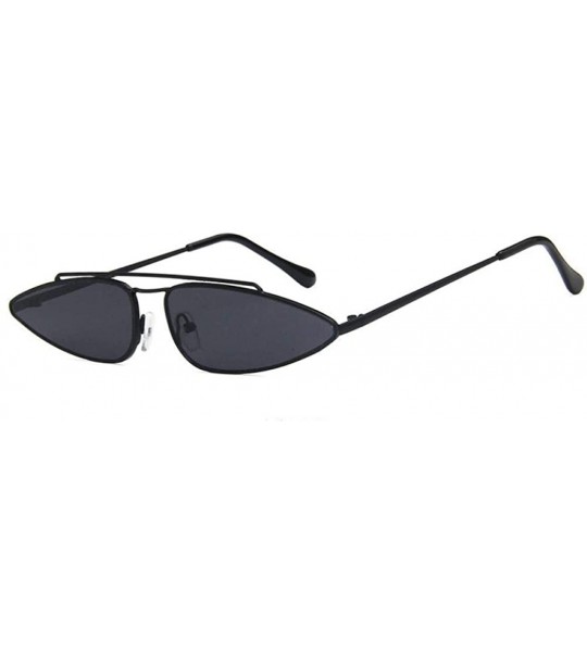 Oversized Sunglasses Fashion Metal Small Frame Teardrop Shaped Cat Eye UV400 Mirror Sun 3 - 5 - CB18YR2CKW4 $18.89