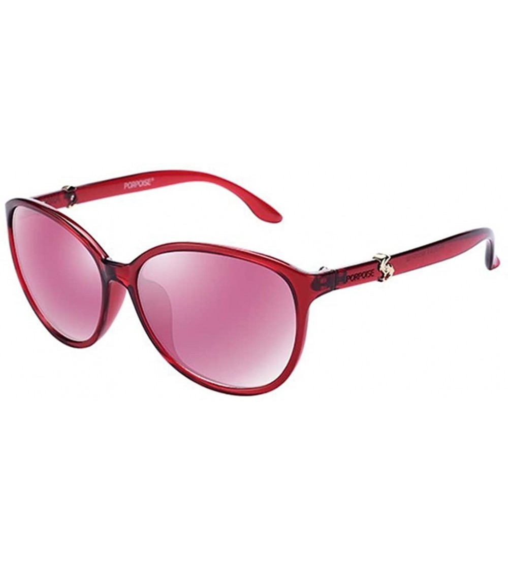 Wayfarer polarized sunglasses fashion driving sunglasses anti-polarization - Red Box Powder Lens - CL182L52GRH $83.86