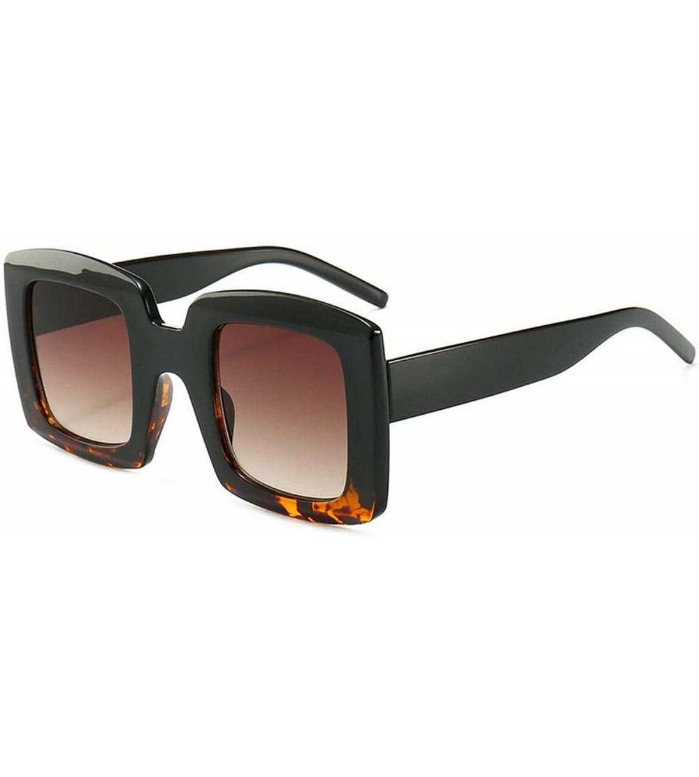 Oval Punk Oversized Square Sunglasses Urban Women Luxury Large Frame Red Green Sun Glasses Vintage Shades UV400 - CJ18ZSW6YZ3...