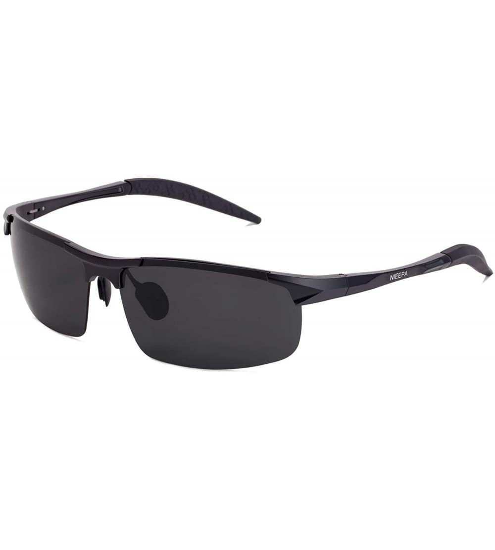 Sport Polarized Sunglasses Aluminum Magnesium Rectangular - CC18HQ8XY7Y $36.08