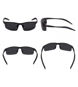 Sport Polarized Sunglasses Aluminum Magnesium Rectangular - CC18HQ8XY7Y $36.08