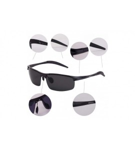 Sport Polarized Sunglasses Aluminum Magnesium Rectangular - CC18HQ8XY7Y $36.08