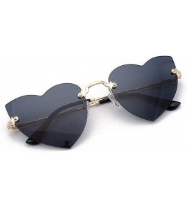 Round Polarized Protection Sunglasses Rimless Sunglass - Wine - CV19036UISZ $21.55