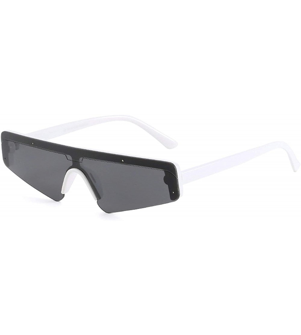 Oversized Sunglasses for Women PC UV400 Sun glasses - White Gray - CM18SARW8S9 $29.21