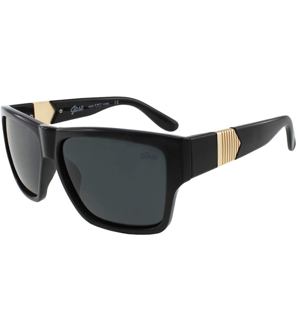 Square New York Carter Polarized Sunglasses - Black - CO196Q2SCLT $74.00