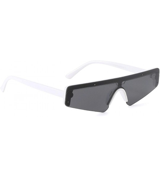 Oversized Sunglasses for Women PC UV400 Sun glasses - White Gray - CM18SARW8S9 $29.21