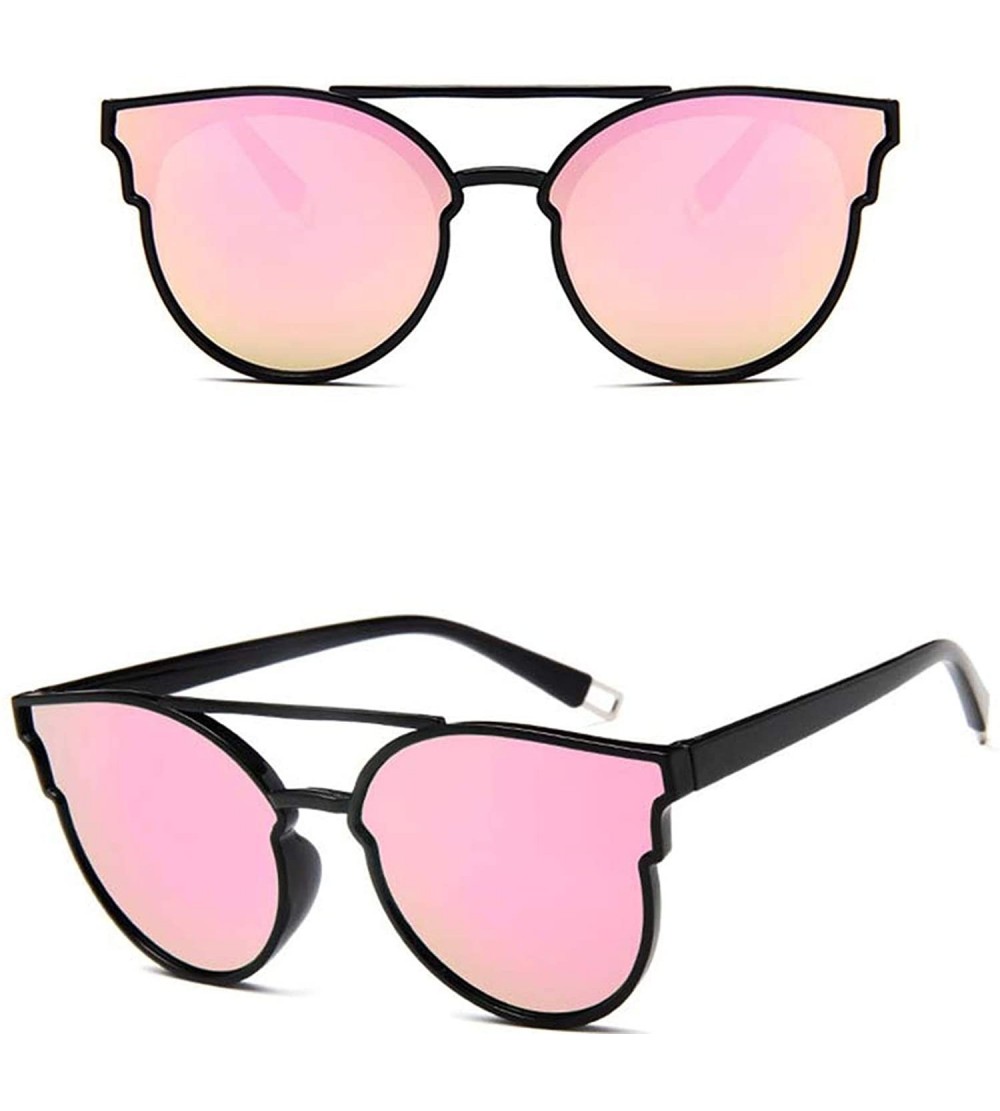Oversized Vintage Sunglasses Women Luxury Plastic Ocean Lens Sun Glasses Classic - Black Pink - CZ18WD6SZ00 $23.42