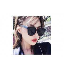 Oversized Vintage Sunglasses Women Luxury Plastic Ocean Lens Sun Glasses Classic - Black Pink - CZ18WD6SZ00 $23.42