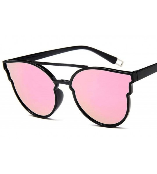 Oversized Vintage Sunglasses Women Luxury Plastic Ocean Lens Sun Glasses Classic - Black Pink - CZ18WD6SZ00 $23.42